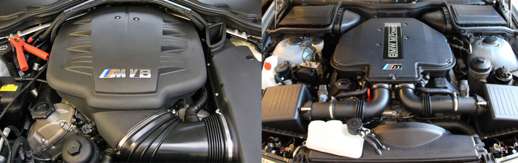 e90 m3 S65 engine and e39 m5 S62 engine