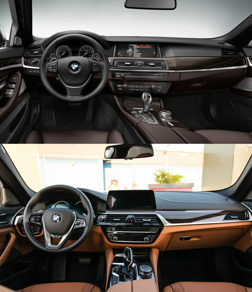 bmw f10 interior vs. bmw g30 interior